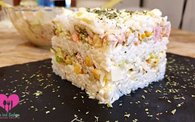 ENSALADA DE ARROZ CON ATÚN Y MAYONESA