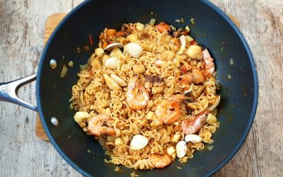 NOODLES O FIDEOS CHINOS CON PESCADO