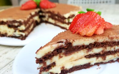 TARTA DE GALLETAS Y CHOCOLATE BLANCO