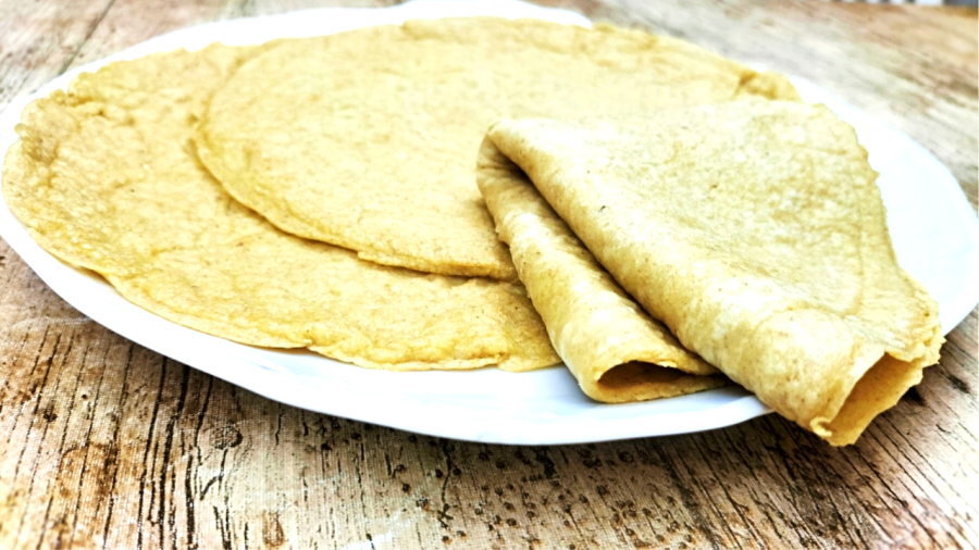 crepes de avena saludables. masa de crepes de avena